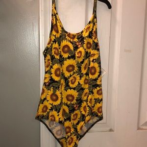 Forever 21 sunflower bodysuit